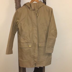 Military style parka jacket with gold detail